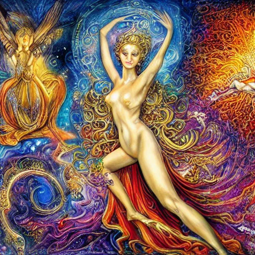 Image similar to the birth of cosmic consciousness by josephine wall and jim fitzpatrick