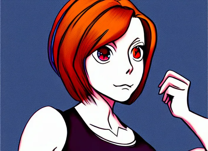 Prompt: dana scully, anime style by studio trigger