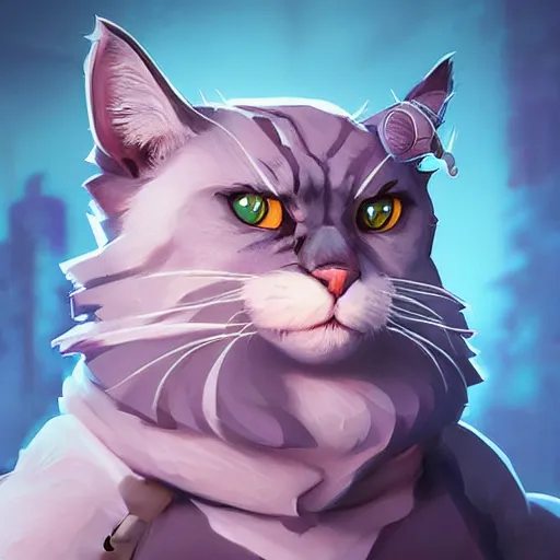 Prompt: portrait of meowscles from fortnite,digital art,ultra realistic,ultra detailed,art by greg rutkowski