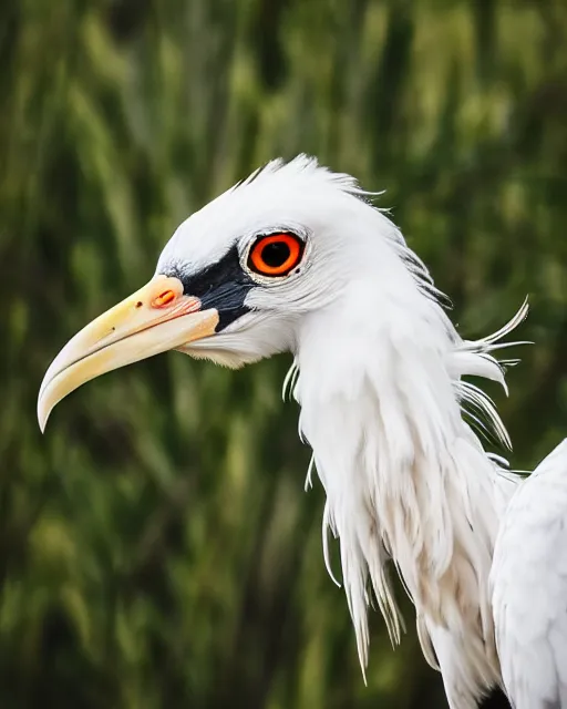 Image similar to zoomed out picture of secretary bird in savannah, captured on iphone, dlsr, photography