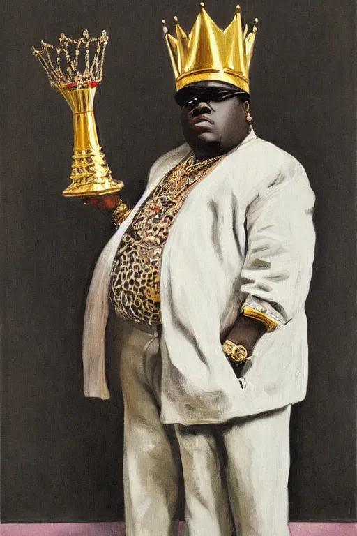 ultra unrealistic portrait of rapper biggie smalls, Stable Diffusion