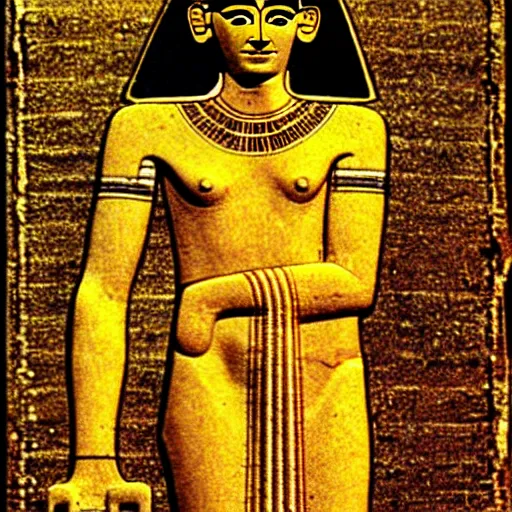 Prompt: hermes trismegistus, ancient egyptian art