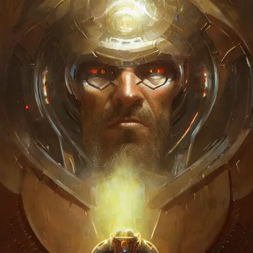 Image similar to mechanical king of multiverse, portrait, elden ring, by greg rutkowski