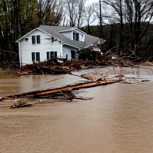 Image similar to flash flooding destruction in Kentucky