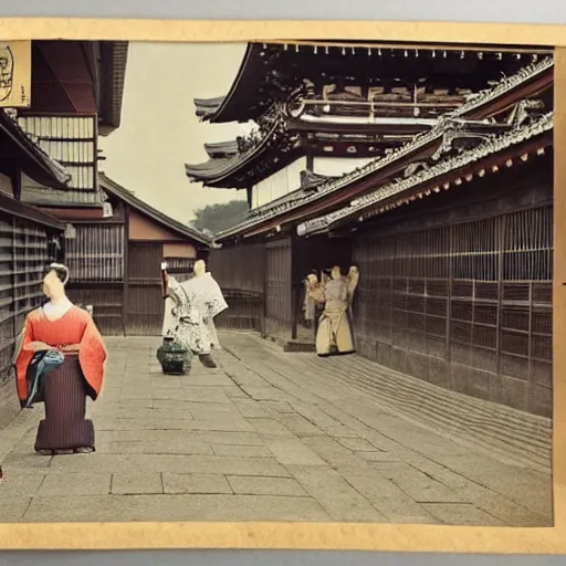 Image similar to vintage photo of edo era japan, realistic, high detail, cinematic