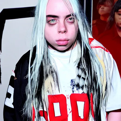 Image similar to buffed billie eilish as 1 9 9 0 s highschool bully