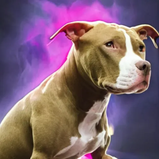 Image similar to a pitbull pokemon of type fire