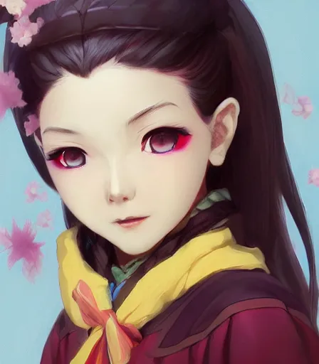 Image similar to beautiful Nezuko from Demon Slayer by Stanley Artgerm Lau, WLOP, Rossdraws, Frank Frazetta, Andrei Riabovitchev, Marc Simonetti, trending on artstation