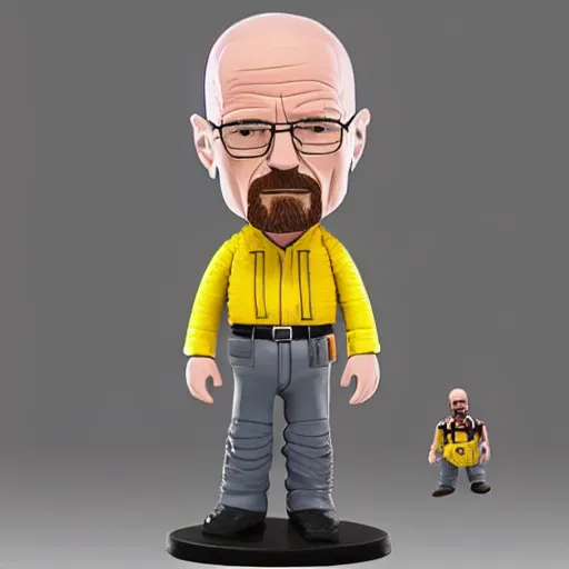 Prompt: walter white bobble head toy