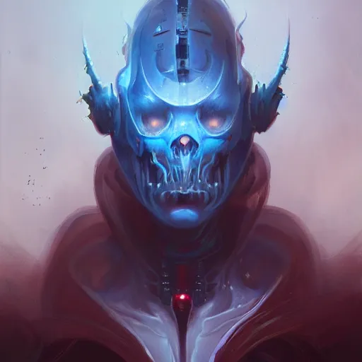 Image similar to portrait of a demonic cybernetic duke of hell, cyberpunk concept art by pete mohrbacher and seb mckinnon and beksinski and josan gonzales, digital art, highly detailed, intricate, sci-fi, sharp focus, Trending on Artstation HQ, deviantart, unreal engine 5, 4K UHD image