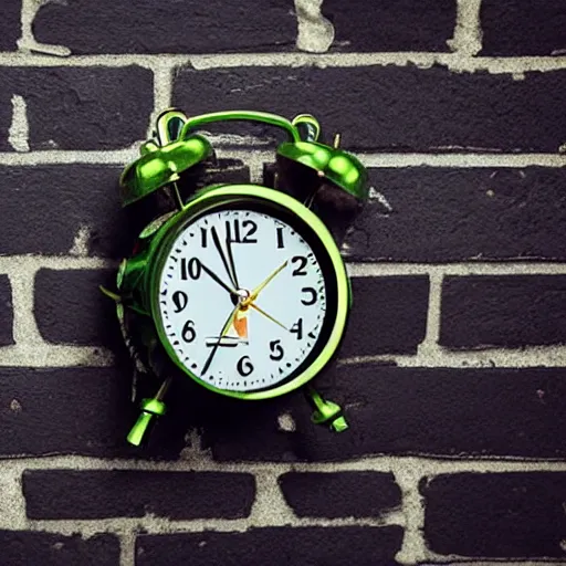 Image similar to broken alarm clock,