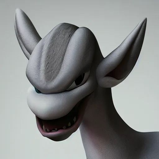 Image similar to a scary portrait of mewtwo, hyper realistic, 1 0 0 mm, studio lighting