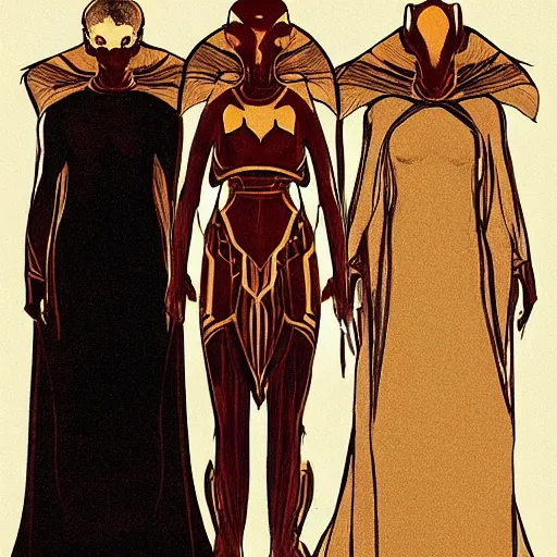 Image similar to character designs for the unreleased dune movie by alejandro jodorowsky