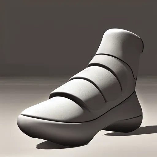 Image similar to A incredible one of a kind futuristic 3 dimensional boot, unreal engine, ambient occlusion, rtx raytracing, by kah__bane on instagram