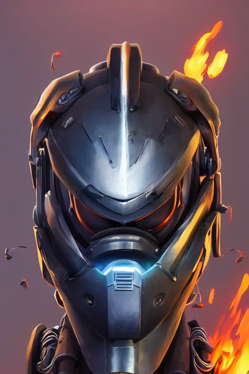 Image similar to epic mask helmet robot ninja portrait stylized as fornite style game design fanart by concept artist gervasio canda, behance hd by jesper ejsing, by rhads, makoto shinkai and lois van baarle, ilya kuvshinov, rossdraws global illumination radiating a glowing aura global illumination ray tracing hdr render in unreal engine 5