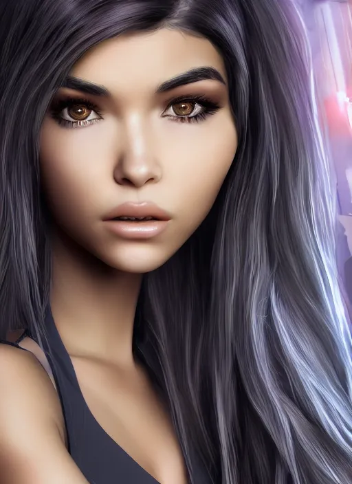 Image similar to Madison Beer as a video game character, digital art, unreal engine, unreal engine render, blender render, render, 4k, coherent