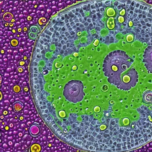 Image similar to 4 k microscope art microbiology