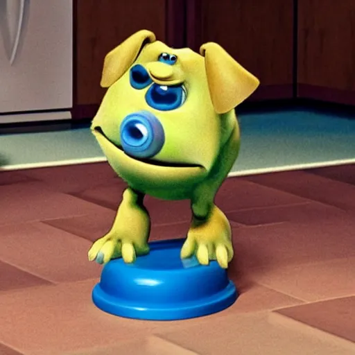 Prompt: Golden retriever dog from Pixar Monsters Inc movie