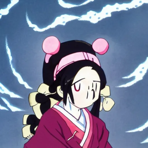 Prompt: nezuko is angry