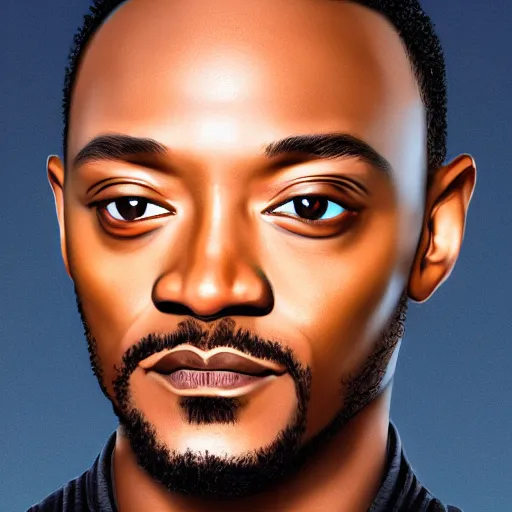 Prompt: data visualization unimpressive detailed portrait of anthony mackie