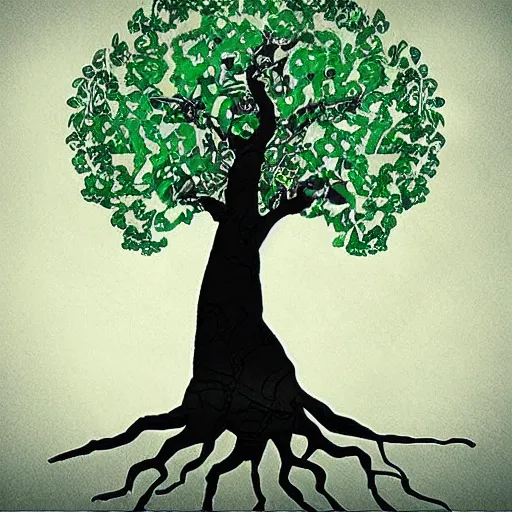 Prompt: The tree of life, top image of all time on /r/Art subreddit