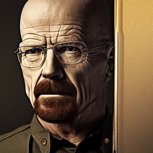 Prompt: Photo of Walter White wearing heavy modern military gear, highly detailed, 8k