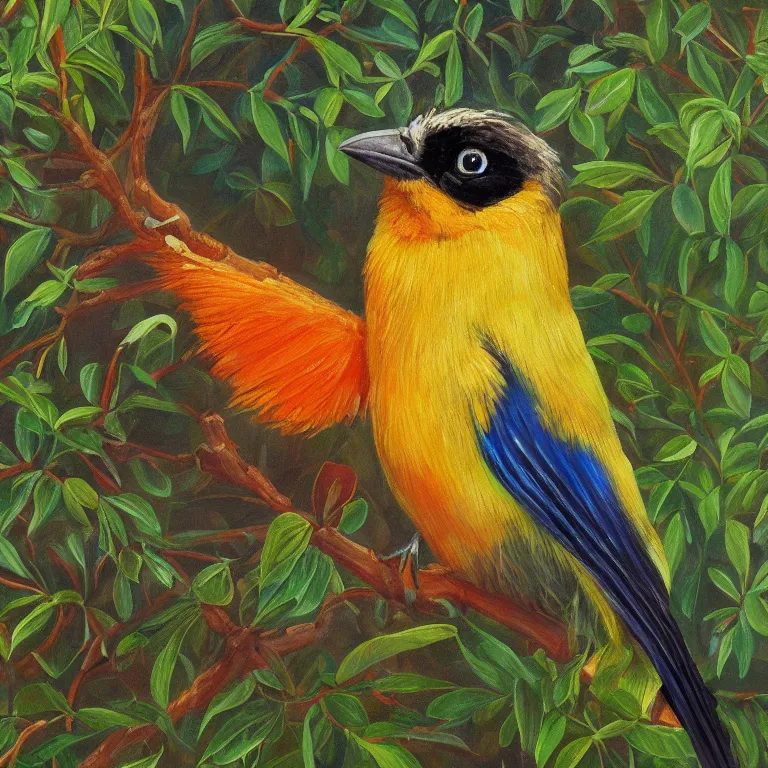 Image similar to a beautiful painting of a bird in hand is worth two in the bush, highly detailed, 8 k resolution