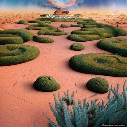 Image similar to surreal environment, hidden garden in the desert by michael whelan, heaven, ultra realistic, aesthetic, beautiful, magical