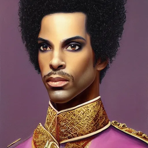 Prompt: a highly detailed painting. Prince wants to be your girlfriend. Trending on Artstation.