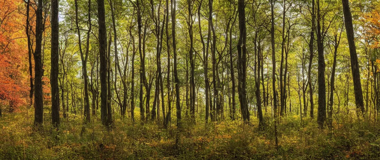 Image similar to a forest with spring, summer, autumn and winter