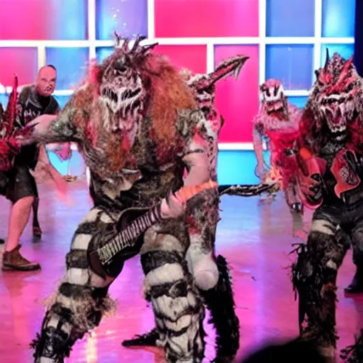 Image similar to still of gwar performing live on the ellen degeneres show