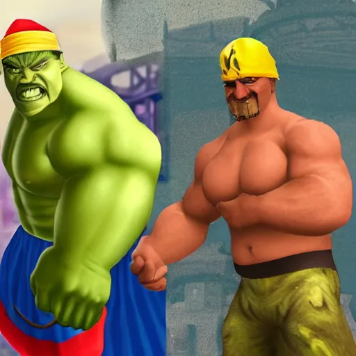 Image similar to hulk hogan in runescape