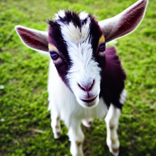 Prompt: stock photo of a baby goat.