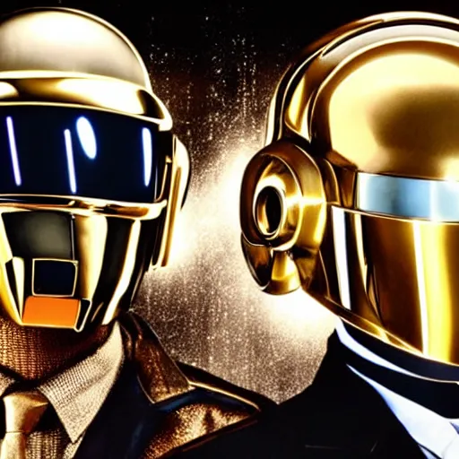 Prompt: Steampunk Daft Punk members