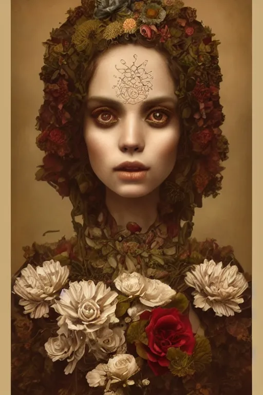 Image similar to a beautiful ultradetailed vintage photo of an xolo, by tom bagshaw and natalie shau, portrait, vignette, 3 5 mm lens, golden ratio composition, detailed faces, studio photography, very detailed, robot dogs overgrown with flowers, artstation, 8 k, highly coherent