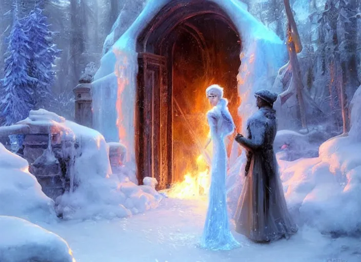 Image similar to portal to frozen hell by vladimir volegov and alexander averin and delphin enjolras and daniel f. gerhartz