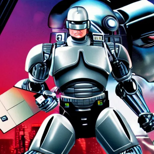 Prompt: robocop in king of the fighters 9 8