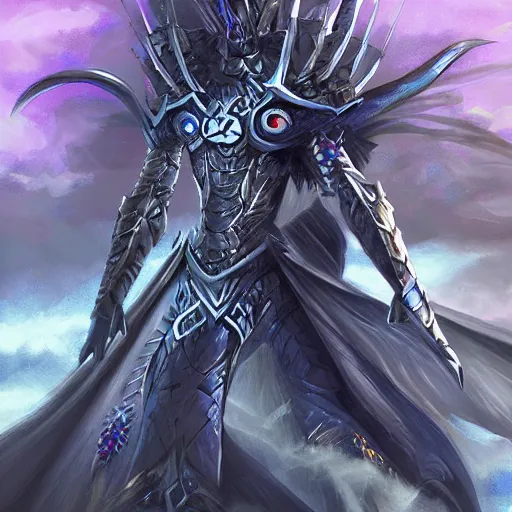 Image similar to closeup fantasy art of a void knight by kotaro chiba