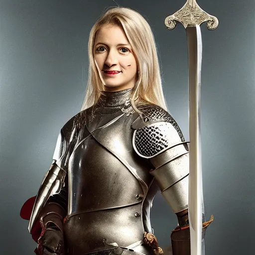 Image similar to Female Knight holding sword