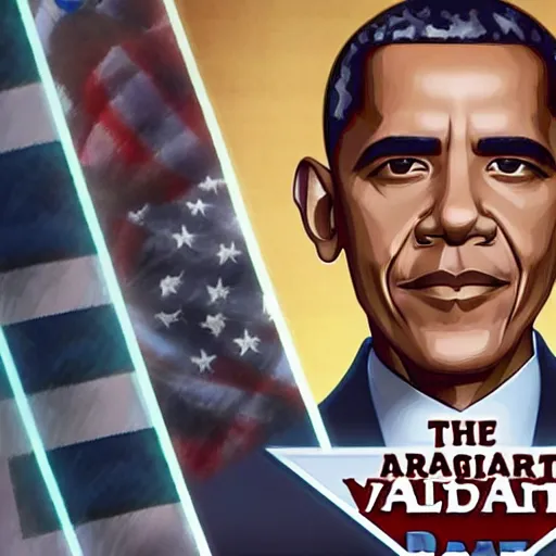 Image similar to promotional advertisement of the new valorant agent, Obama, Obama is the newest dualist now available in game, play as Obama on September 20th only in valorant