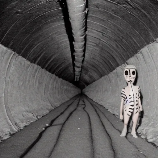 Prompt: cinematic photo of humans wearing realistic ant costumes in an underground unfinished dirt tunnel. several tunnel exits lead off in different directions. directed by david lynch. 3 5 mm film soft light, shadows, vhs copy film grain.