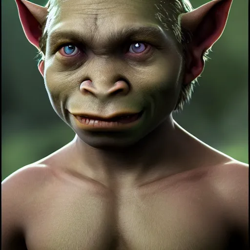 Image similar to a detailed portrait of a child orc boy, fantasy art illustration, incredibly highly detailed and realistic, 8 k, sharp focus