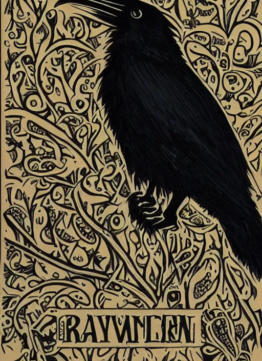 Image similar to raven bird cover art by joseph michael lisner, masterpiece ink illustration,