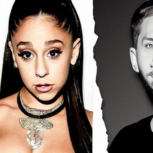 Image similar to (((((ariana grande))))) !!!!!doja cat!!!!! calvin harris