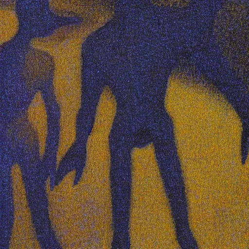 Prompt: film still of Alien painting by Georges Seurat