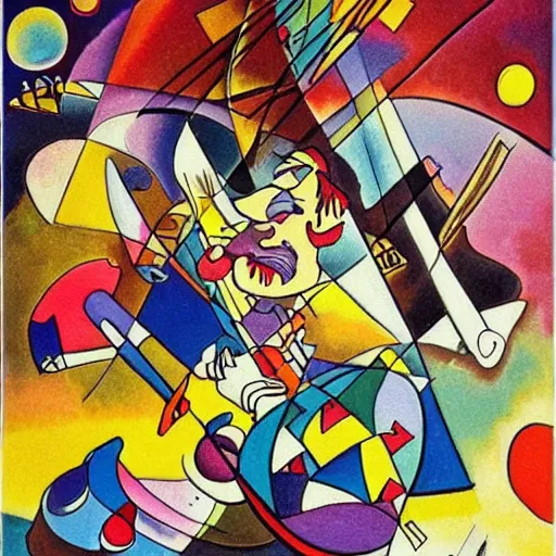 Prompt: Asterix, Kandinsky painting