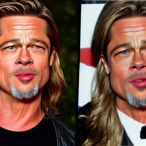 Prompt: brad pitt suffering from progeria