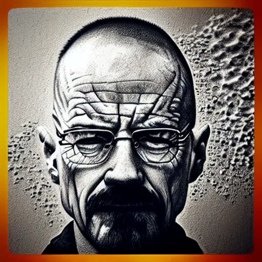 Image similar to “Walter white covered in milk”