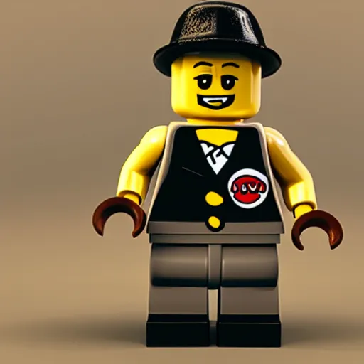 Prompt: mickey rooney as a lego minifigure