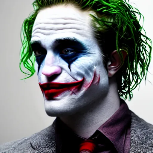 Prompt: Robert Pattinson as The Joker, photograph 4k